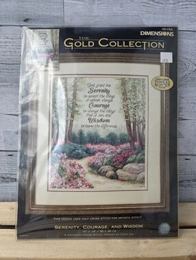 Dimensions Gold Cross Stitch Kit #35162 Serenity Courage Wisdom NEW